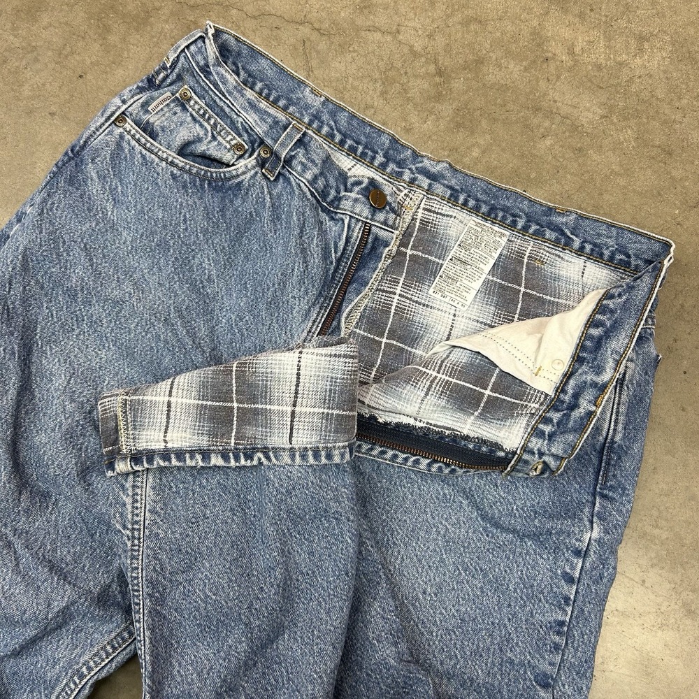 Carhartt B21 DST Jeans Flannel Lined‎ Straight Fit Workwear Pants Mens 40x30